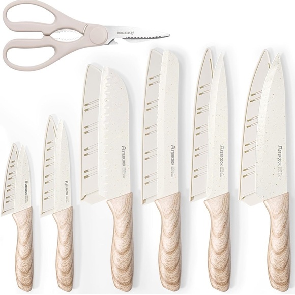 Astercook Other - Astercook Knife Set 13 Piece Kitchen Knives Set, Ceramic Coating Stainle…​​